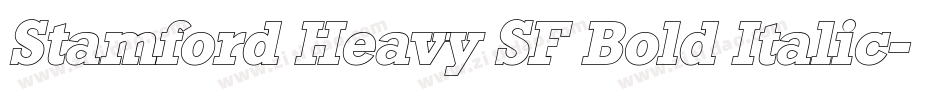 Stamford Heavy SF Bold Italic字体转换